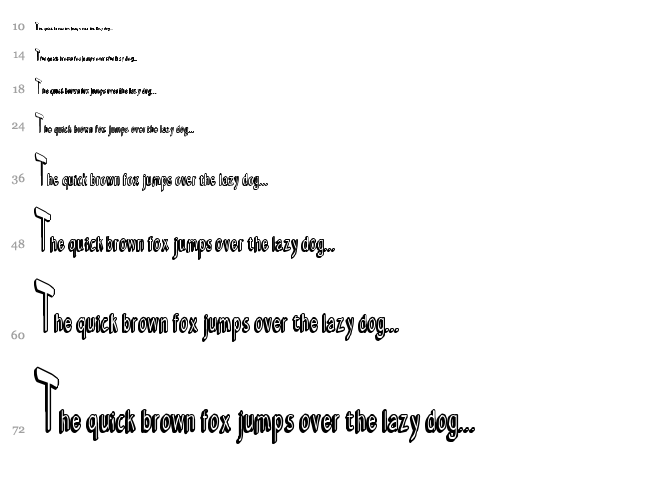 Scream In Pain font waterfall